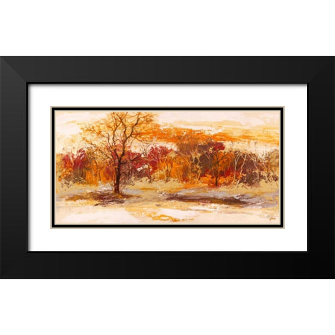 Foresta II Black Modern Wood Framed Art Print with Double Matting by Lucas