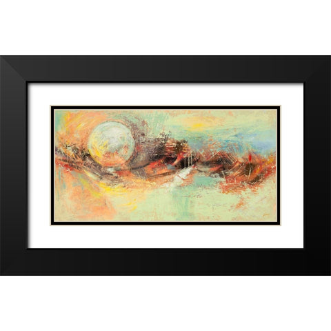 Luna destate Black Modern Wood Framed Art Print with Double Matting by Lucas