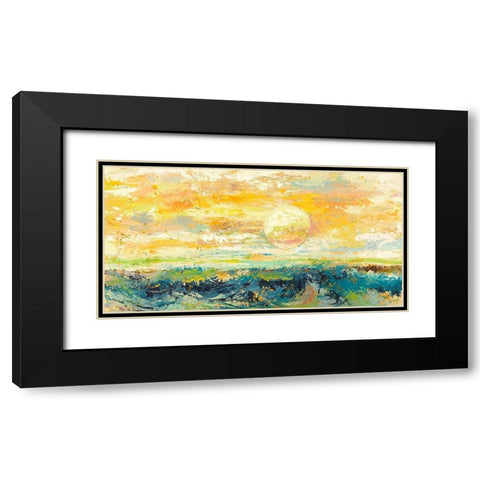 Onde della sera Black Modern Wood Framed Art Print with Double Matting by Lucas