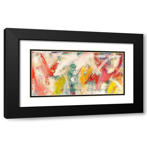 Vortice di colori Black Modern Wood Framed Art Print with Double Matting by Lucas