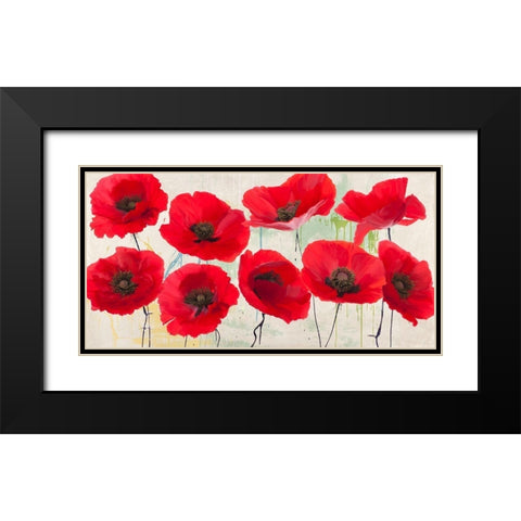 Pop Yes Black Modern Wood Framed Art Print with Double Matting by Villa, Luca