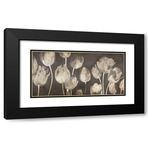 Washed Tulips Black Modern Wood Framed Art Print with Double Matting by Villa, Luca