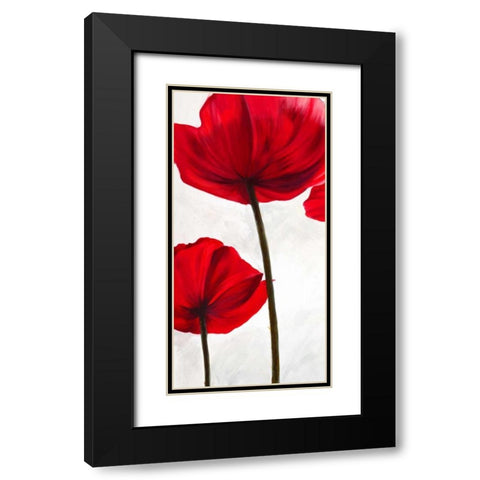 Reds I Black Modern Wood Framed Art Print with Double Matting by Villa, Luca