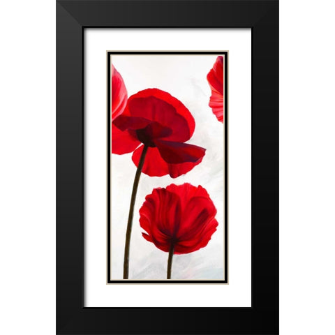 Reds II Black Modern Wood Framed Art Print with Double Matting by Villa, Luca