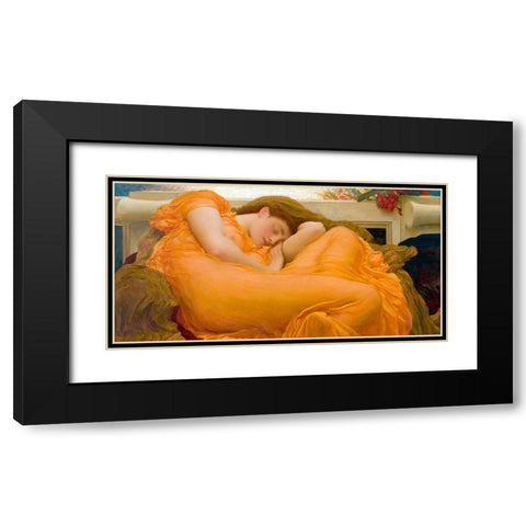 Flaming June (detail) Black Modern Wood Framed Art Print with Double Matting by Leighton, Frederic