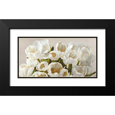 Composizione in bianco Black Modern Wood Framed Art Print with Double Matting by Sanna, Leonardo