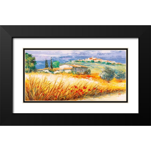 Casa in collina Black Modern Wood Framed Art Print with Double Matting by Florio, Luigi
