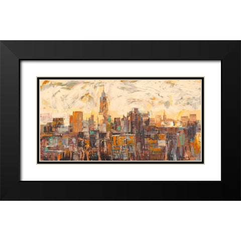 Mattino a New York Black Modern Wood Framed Art Print with Double Matting by Florio, Luigi