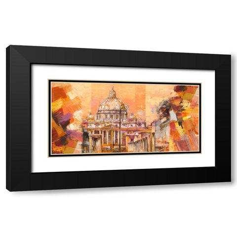 Splendida Roma Black Modern Wood Framed Art Print with Double Matting by Florio, Luigi