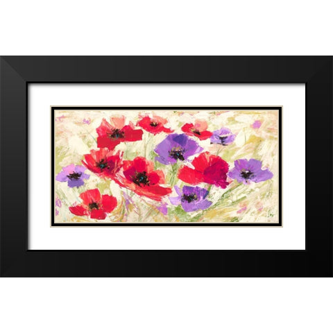 Campo in Primavera Black Modern Wood Framed Art Print with Double Matting by Florio, Luigi