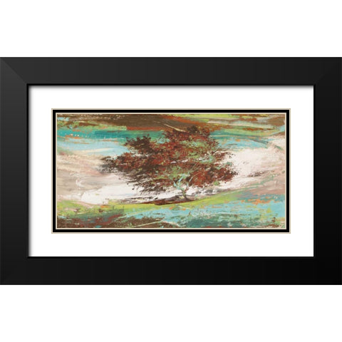 Washed Tree Black Modern Wood Framed Art Print with Double Matting by Florio, Luigi