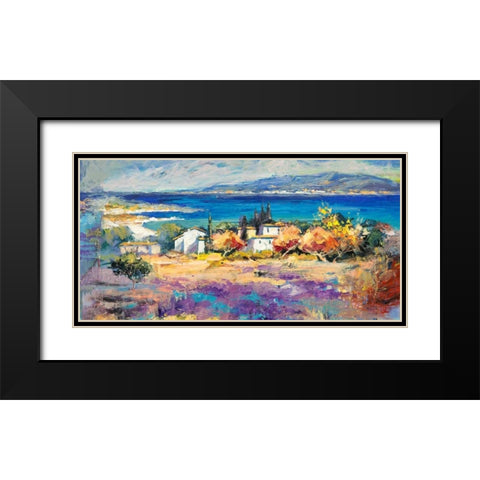 Costa mediterranea (detail) Black Modern Wood Framed Art Print with Double Matting by Florio, Luigi