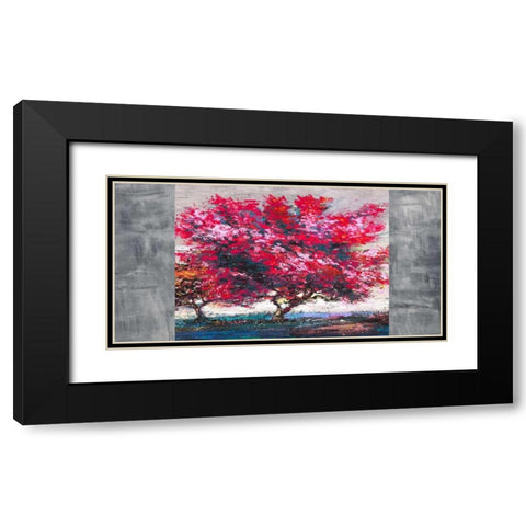 Albero in fiore Black Modern Wood Framed Art Print with Double Matting by Florio, Luigi