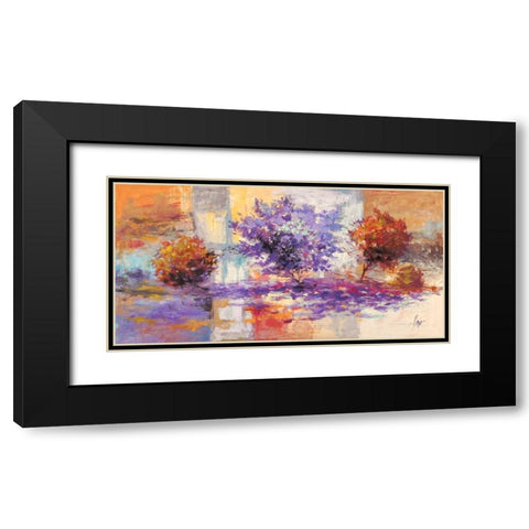 Vento sugli alberi Black Modern Wood Framed Art Print with Double Matting by Florio, Luigi