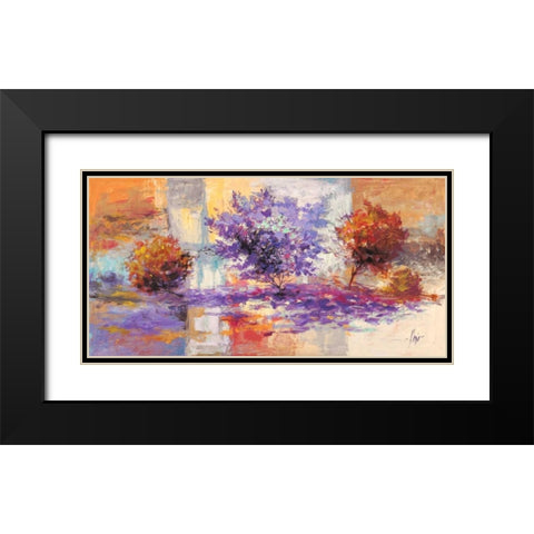 Vento sugli alberi Black Modern Wood Framed Art Print with Double Matting by Florio, Luigi