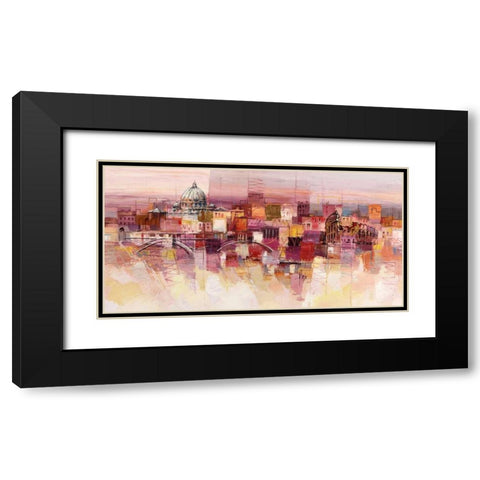Sognando Roma Black Modern Wood Framed Art Print with Double Matting by Florio, Luigi