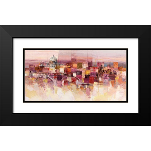 Sognando Roma Black Modern Wood Framed Art Print with Double Matting by Florio, Luigi