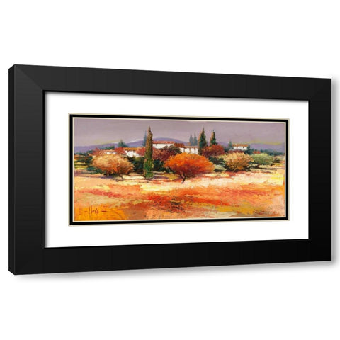 Colline assolate Black Modern Wood Framed Art Print with Double Matting by Florio, Luigi