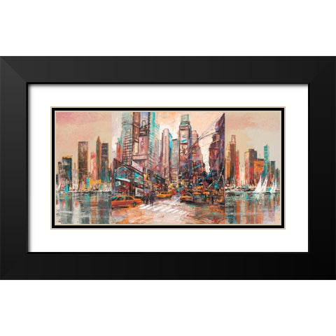 NYC-2 Black Modern Wood Framed Art Print with Double Matting by Luigi, Florio