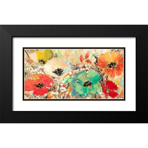 Gemme in fiore Black Modern Wood Framed Art Print with Double Matting by Luigi, Florio