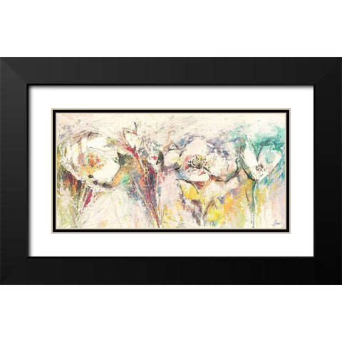 Flora I Black Modern Wood Framed Art Print with Double Matting by Florio, Luigi