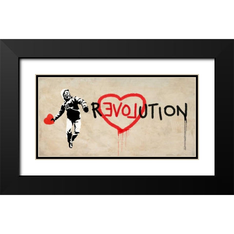 Revolution  Black Modern Wood Framed Art Print with Double Matting by Masterfunk Collective