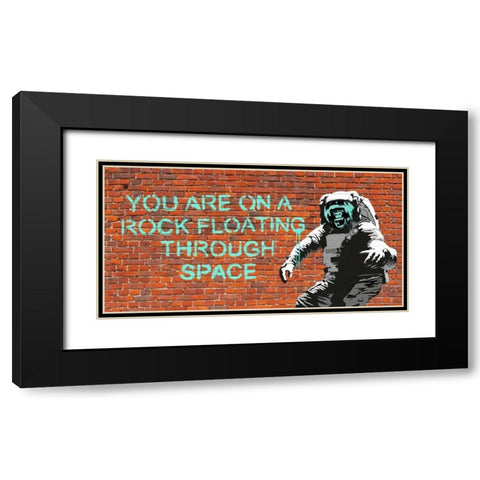 Floating Through Space Black Modern Wood Framed Art Print with Double Matting by Masterfunk collective