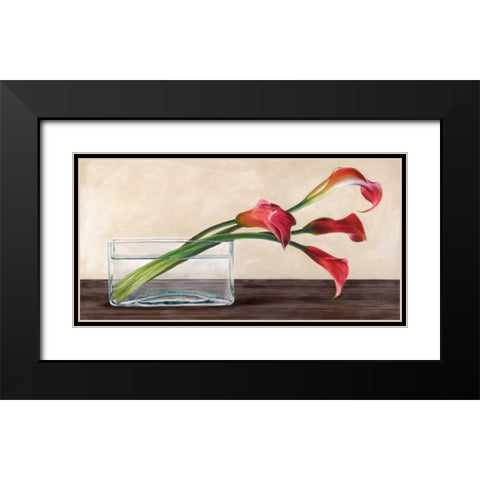 Modern composition Callas Black Modern Wood Framed Art Print with Double Matting by Mills, Shin