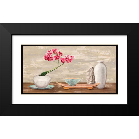 Enlightened Black Modern Wood Framed Art Print with Double Matting by Mills, Shin