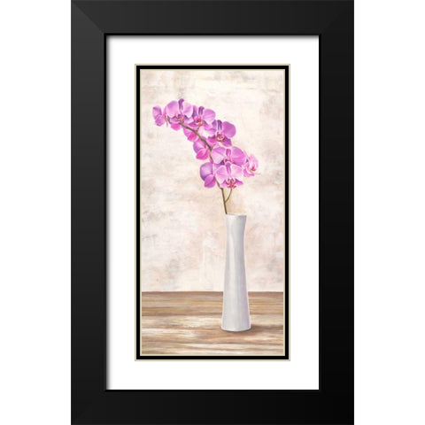 Orchid Arrangement Black Modern Wood Framed Art Print with Double Matting by Mills, Shin