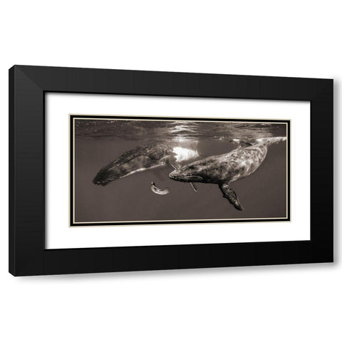 La Fille de la Mer Black Modern Wood Framed Art Print with Double Matting by Moreau, Marc