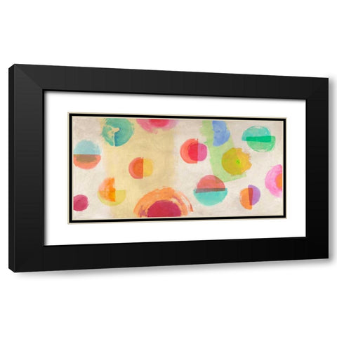 Happiness Happening Black Modern Wood Framed Art Print with Double Matting by Nava, Sandro