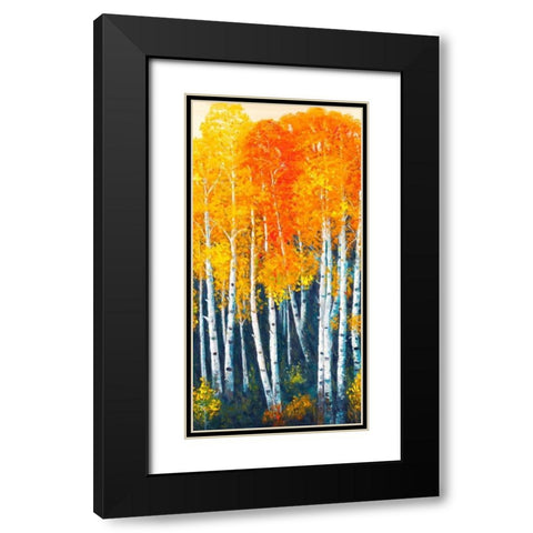 Autunno II Black Modern Wood Framed Art Print with Double Matting by Masera, Angelo