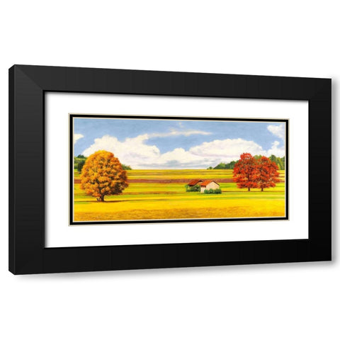 Pianure serene (detail) Black Modern Wood Framed Art Print with Double Matting by Angelo, Masera