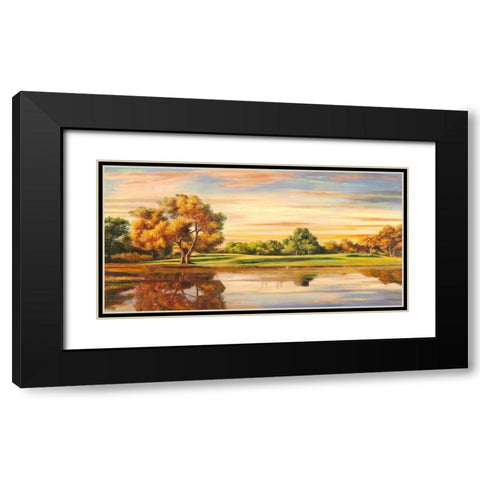 Riflessi sul lago Black Modern Wood Framed Art Print with Double Matting by Angelo, Masera