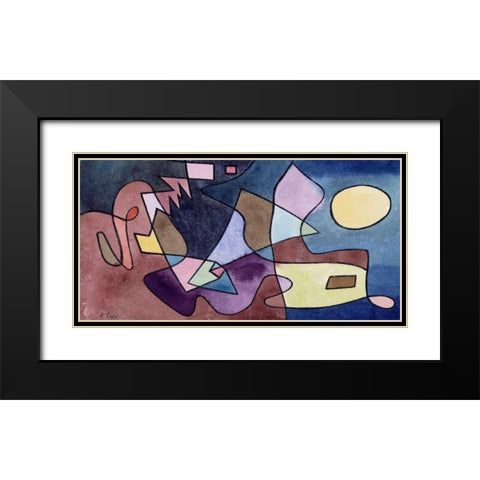 Dramatic Landscape Black Modern Wood Framed Art Print with Double Matting by Klee, Paul
