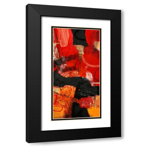 Davanti al fuoco II Black Modern Wood Framed Art Print with Double Matting by Piovan, Maurizio