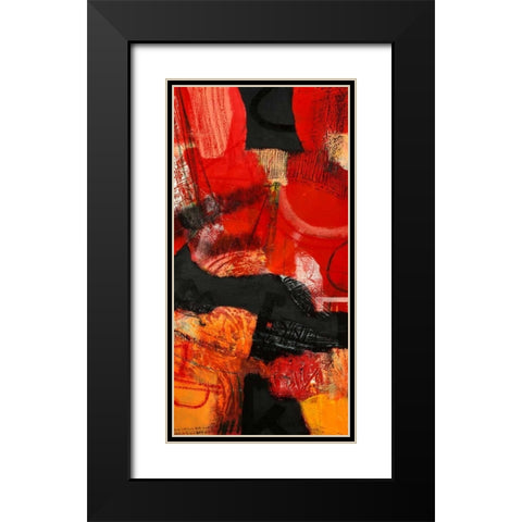 Davanti al fuoco II Black Modern Wood Framed Art Print with Double Matting by Piovan, Maurizio
