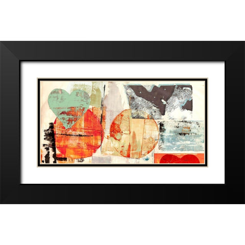 Pop Love #1 Black Modern Wood Framed Art Print with Double Matting by Winkel, Peter