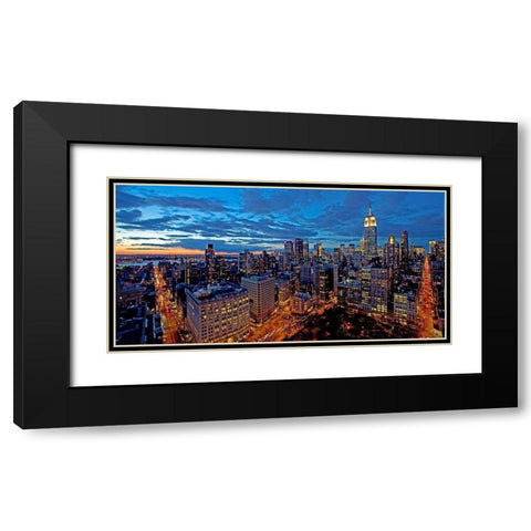 Chelsea and Midtown Manhattan (detail) Black Modern Wood Framed Art Print with Double Matting by Berenholtz, Richard