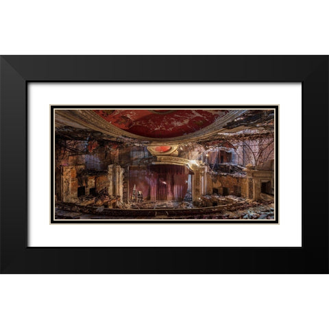 Abandoned Theatre, New Jersey (detail I) Black Modern Wood Framed Art Print with Double Matting by Berenholtz, Richard