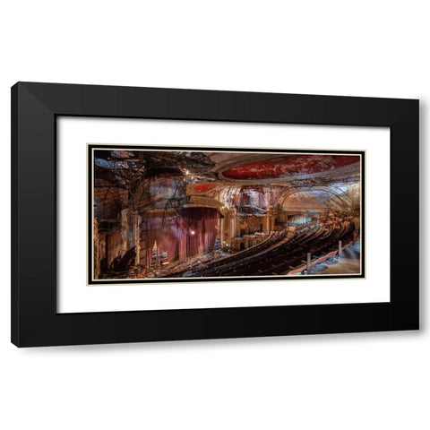 Abandoned Theatre, New Jersey (detail II) Black Modern Wood Framed Art Print with Double Matting by Berenholtz, Richard