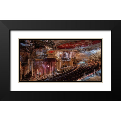 Abandoned Theatre, New Jersey (detail II) Black Modern Wood Framed Art Print with Double Matting by Berenholtz, Richard