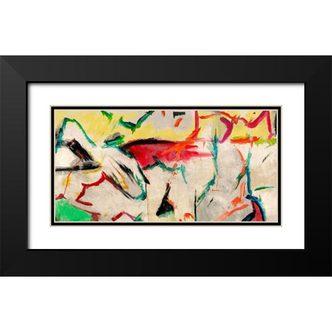 Funky Summer Black Modern Wood Framed Art Print with Double Matting by Caine, Roland