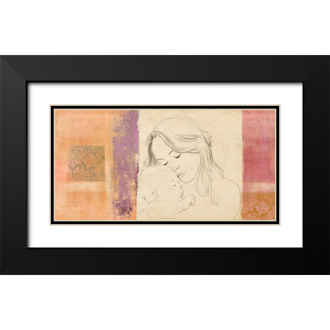 Maternite III Black Modern Wood Framed Art Print with Double Matting by Roux, Simon