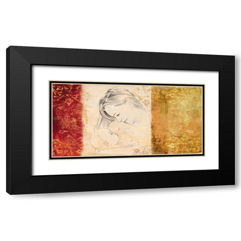 Maternite II Black Modern Wood Framed Art Print with Double Matting by Roux, Simon