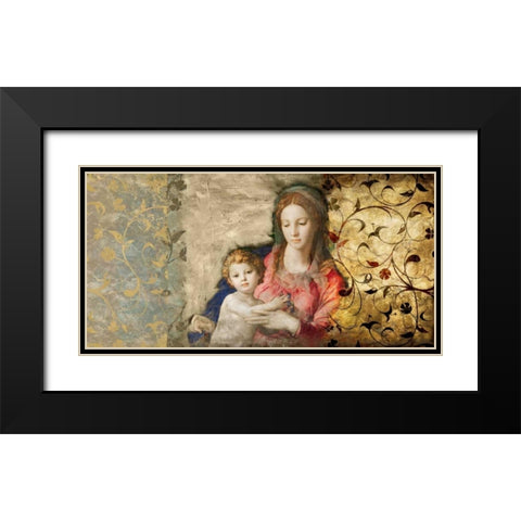 Virgin Mary-after Bronzino Black Modern Wood Framed Art Print with Double Matting by Roux, Simon