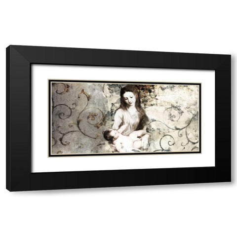 Madonna and Child-after Van Dyck Black Modern Wood Framed Art Print with Double Matting by Roux, Simon