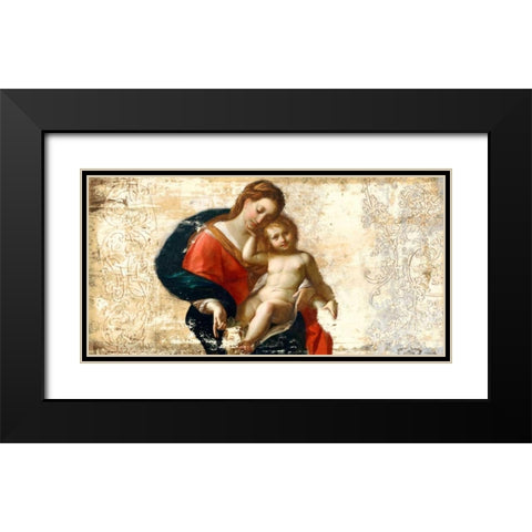 Madonna and Child-after Procaccini Black Modern Wood Framed Art Print with Double Matting by Roux, Simon