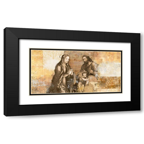 Nativity-after G. Antonio Bazzi Black Modern Wood Framed Art Print with Double Matting by Roux, Simon